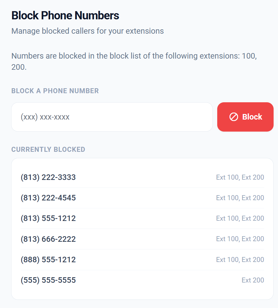 Call Blocking
