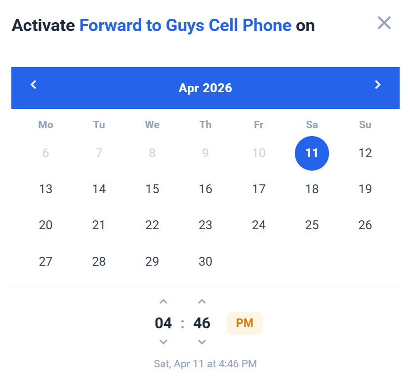 Basic Call Route Scheduling