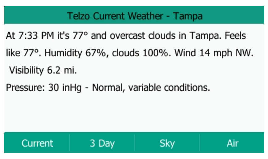 Weather by XML for Yealink Desk Phones